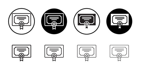 Certificate icon Black and white logo
