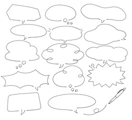 手描き風ふきだしセット
