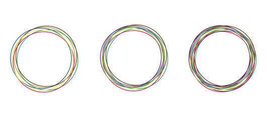 a set of multicolored circles, a round shape, a vector illustration, a frame, a template for your design