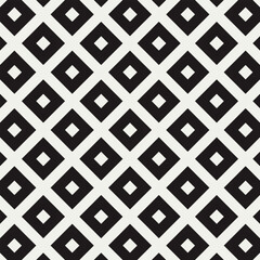 Seamless square pattern in black and white. Repeated and decorative design that can be used for packaging, decorating, interior design, wallpapers, and more.