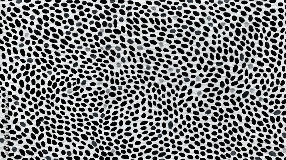 Poster playful minimalist canvas design with black and white dots in an abstract pattern