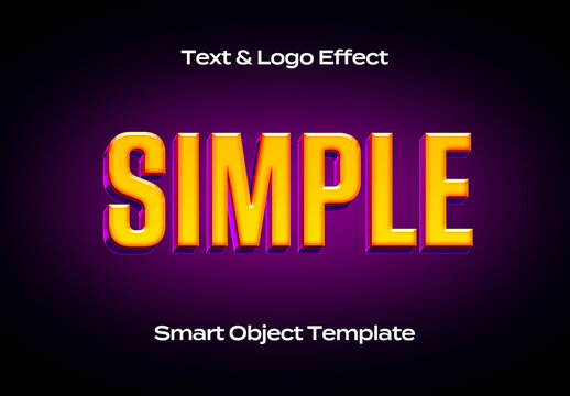 Modern Clean Text Logo Style Effect Mockup Logotype Template Shape