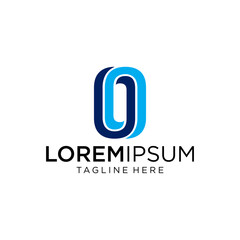 monogram at letter oo modern logo