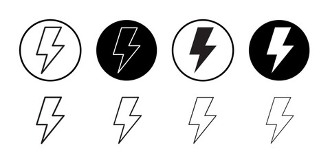 Lightning icon Black and white logo