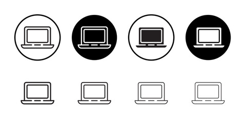 Laptop icon Black and white logo