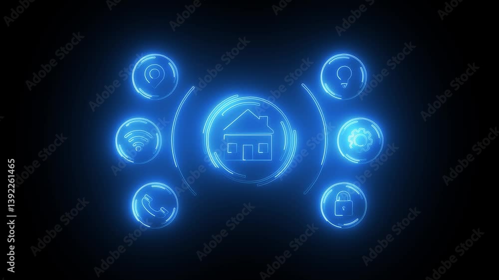 Aufkleber digital business management system and process automation concept. quality business service. animati
