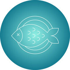 Fishicon single vector illustration