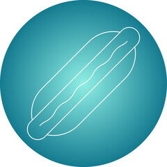 Hot Dogicon single vector illustration