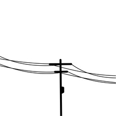 Electric pole silhouette