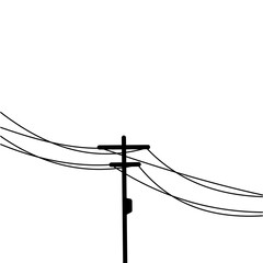Electric pole silhouette