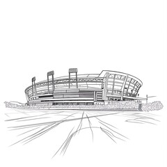 Stadium Architectural Drawing of excellence in splendor beyond compare with grace in style