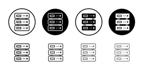 Server icon Black and white logo