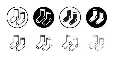 Socks icon Black and white logo