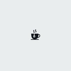 Tea icon logo flat vector design