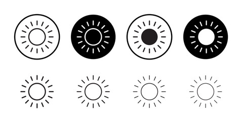 Sun icon Black and white logo