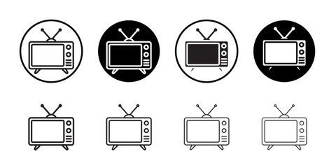Television icon Black and white logo