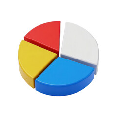 Obraz premium Pie Chart Illustrating Business Analytics Finance Data Or Marketing Strategy On Transparent Background, Generative AI