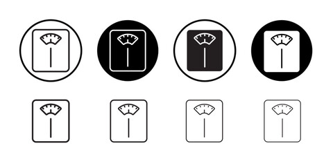 Weight scale icon Black and white logo