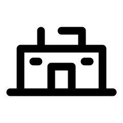 Obraz premium building dashed line icon