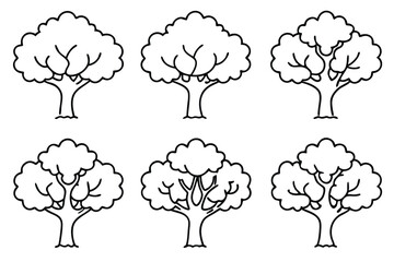 Oaks Line Art Illustration Elegant Sketch for Artistic Visual Projects 