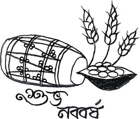 Noboborsho drawing outline look very buteful