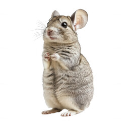 Obraz premium Photorealistic Chinchilla Illustration Transparent Background