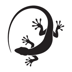 Vibrant Lizard silhouette, showcasing nature’s bright colors – Lizard illustration – Minimalist Lizard vector – Reptile silhouette

