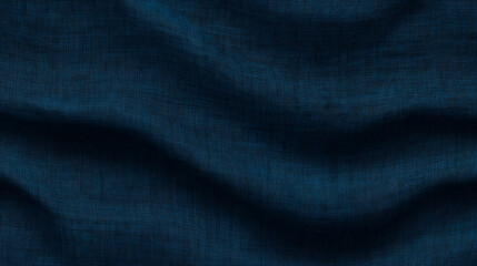 Blue Fabric Texture with Soft Waves. Textile Design Background