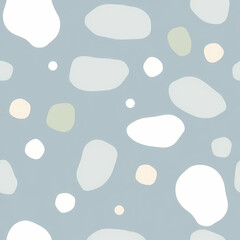 Stylish Polka Dot Geometric Pattern: Modern Soft Colors for Trendy Interior Design