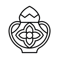 Black and white skull and crossbones symbol with tribal and celtic elements, designed as a vector icon for tattoo or decoration, featuring a star pattern and artistic logo design