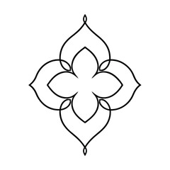 Vector illustration of various floral elements including a rose and lotus in a decorative spring design