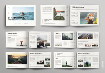 Photobook Magazine Brochure Layout Template