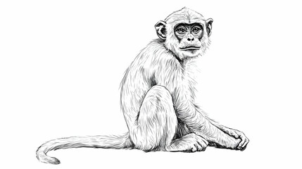 Fototapeta premium simple drawing of monkey illustration