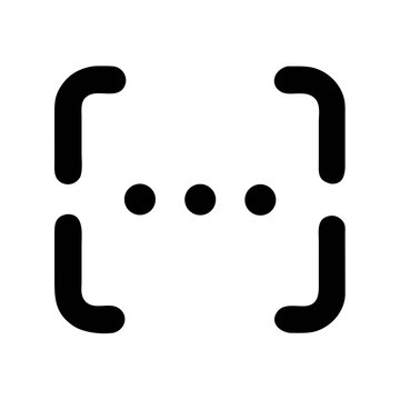 Code Brackets with Dots Representing Developer Mode Icon Design
