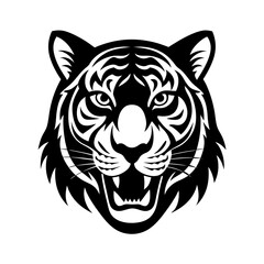 tiger head vector silhouette vector illustration 