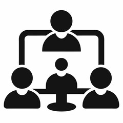 Online Meeting icon on white background