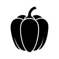 bell pepper icon, bell pepper line art - simple line art of bell pepper, perfect for bell pepper logos and icons