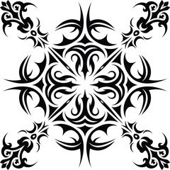 Isolated floral pattern| Hand drawing pattern|  Floral Damask Seamless Pattern| Ornament Pattern Border Design| Black and white floral pattern vector illustration