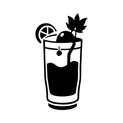 bloody mary icon, bloody mary line art - simple line art of bloody mary, perfect for bloody mary logos and icons