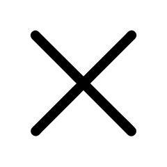 Cross Mark for Cancel or Close Icon Design
