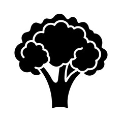 broccoli icon, broccoli line art - simple line art of broccoli, perfect for broccoli logos and icons