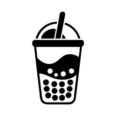 bubble tea icon, bubble tea line art - simple line art of bubble tea, perfect for bubble tea logos and icons