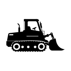bulldozer icon, bulldozer line art - simple line art of bulldozer, perfect for bulldozer logos and icons