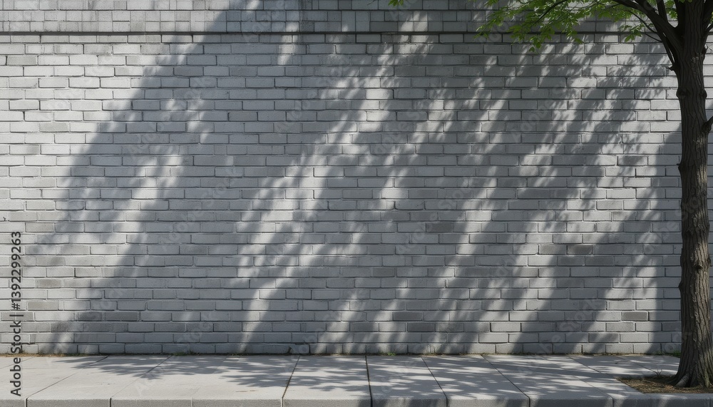 Poster tree casting a shadow on a wall creating an intriguing play of light and nature's beauty