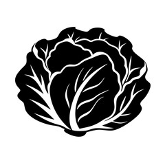 cabbage icon, cabbage line art - simple line art of cabbage, perfect for cabbage logos and icons