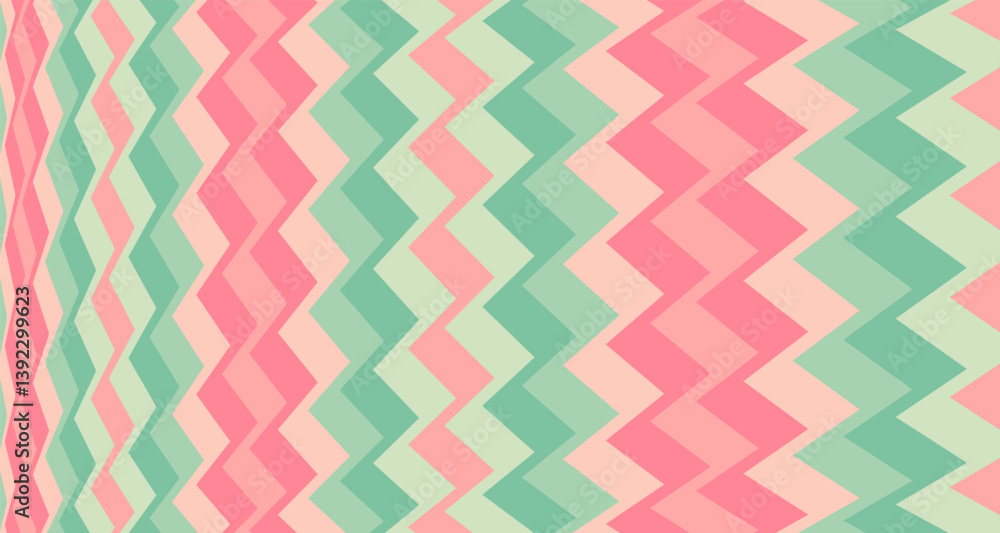 Aufkleber abstract zigzag pattern in pastel colors. the geometric design creates a sense of movement and depth