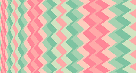Abstract zigzag pattern in pastel colors. The geometric design creates a sense of movement and depth. Any creative project for that aims to evoke a playful and modern aesthetic.