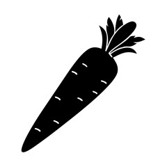 carrot icon, carrot line art - simple line art of carrot, perfect for carrot logos and icons