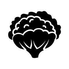 cauliflower icon, cauliflower line art - simple line art of cauliflower, perfect for cauliflower logos and icons
