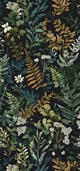 Dark Forest Flora Pattern of excellence in splendor beyond compare with grace in style....